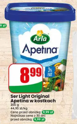 Ser Light Original Apetina w kostkach promocja w Dino