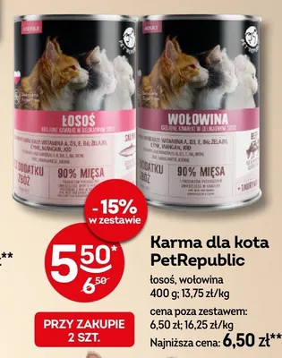 Karma dla kota PetRepublic wołowina promocja w Żabka