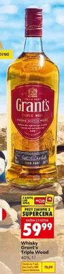 Whisky Grant's Triple Wood 40% promocja w Biedronka