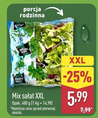 Mix sałat XXL promocja w Aldi