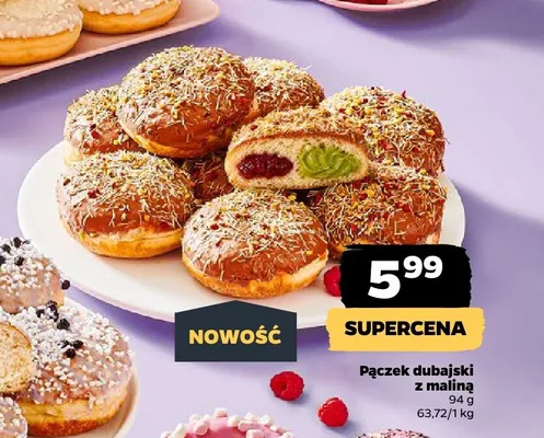 Pączek dubajski z maliną promocja w Netto