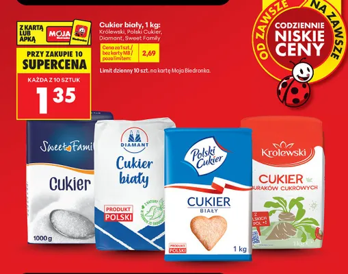 Cukier biały Sweet Family promocja w Biedronka