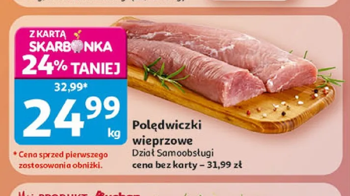 Polędwiczki wieprzowe promocja w Auchan