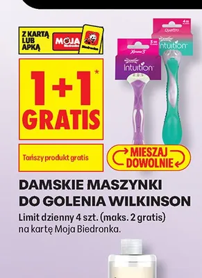 Damskie maszynki do golenia Wilkinson Sword Intuition promocja w Biedronka