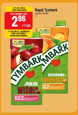Napój Tymbark Jabłko Wiśnia promocja w POLOmarket