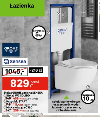 Stelaż Wc Solido Grohe promocja w Leroy Merlin