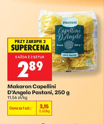 Makaron Capellini D'Angelo Pastani promocja w Biedronka