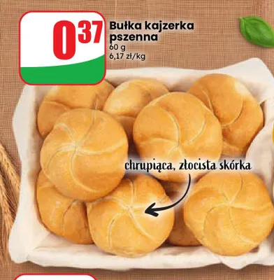 Bułka kajzerka pszenna promocja w Dino