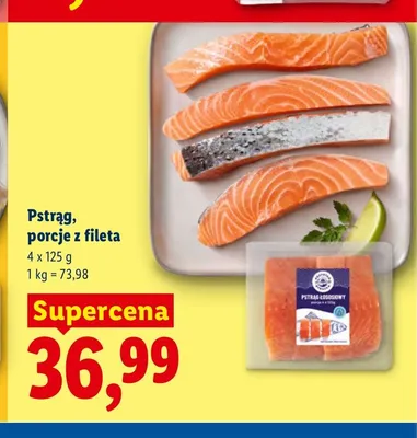 Pstrąg porcje z fileta 4-pak promocja w Lidl