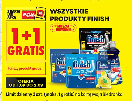 Kapsułki do zmywarki Finish Ultimate promocja w Biedronka
