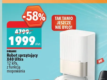 Robot sprzątający DREAME X40 Ultra 12 kPa z funkcją mopowania promocja w Biedronka Home