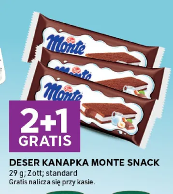 Deser kanapka Monte Snack promocja w Stokrotka