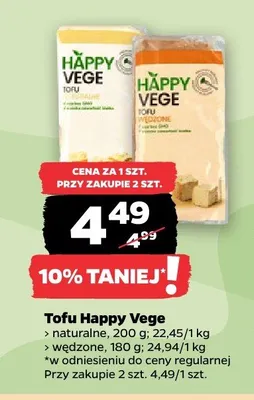 Tofu naturalne Happy Vege promocja w Netto