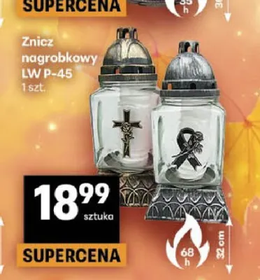 Znicz nagrobkowy Lw P-45 promocja w Delikatesy Centrum