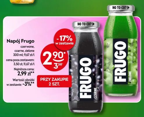 Napój Frugo czarne promocja w Żabka