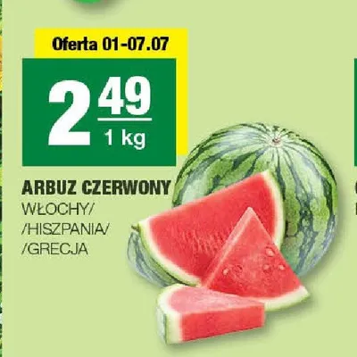 Arbuz czerwony promocja w SPAR