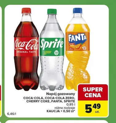 Napój gazowany Coca-Cola Cherry Coke promocja w Carrefour Express