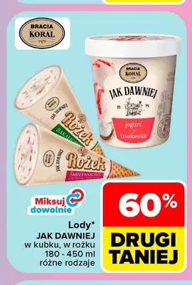 Lody Jak Dawniej Rożek Śmietankowy promocja w Carrefour