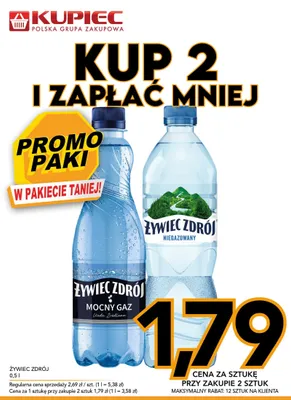 Woda Żywiec Zdrój Mocny Gaz promocja w Kupiec