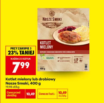 Kotlet mielony Nasze Smaki promocja w Biedronka