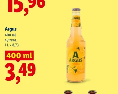 Piwo Argus cytryna promocja w Lidl