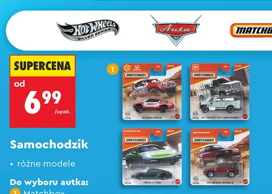Samochodzik Matchbox promocja w Biedronka