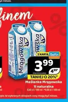 Maślanka Mrągowska naturalna promocja w Delfin