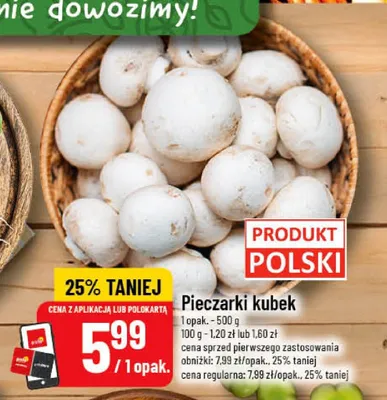 Pieczarki kubek promocja w POLOmarket