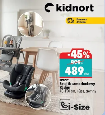 Fotelik samochodowy Kidnort Rådjur i-Size ciemny 40-150cm promocja w Biedronka Home