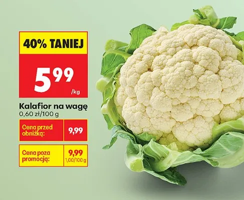Kalafior na wagę promocja w Biedronka