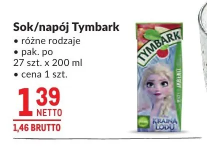 Sok/napój Tymbark 27-pak 200ml promocja w Makro