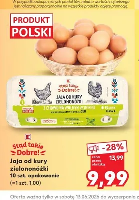 Jaja od kury zielononóżki Stąd takie Dobre! promocja w Kaufland