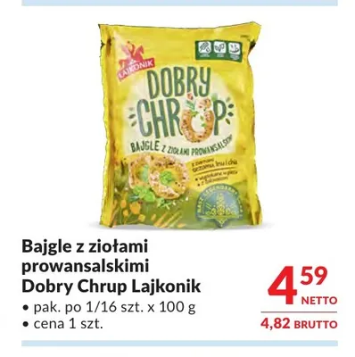 Bajgle z ziołami prowansalskimi Dobry Chrup Lajkonik promocja w Makro