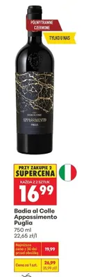 Wino Badia al Colle Appassimento Puglia promocja w Biedronka