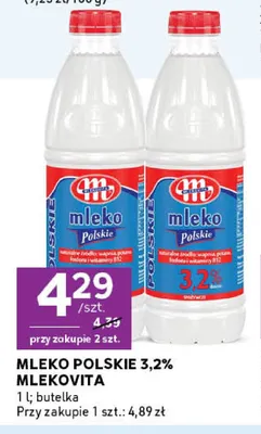 Mleko polskie Mlekovita 3,2% promocja w Stokrotka