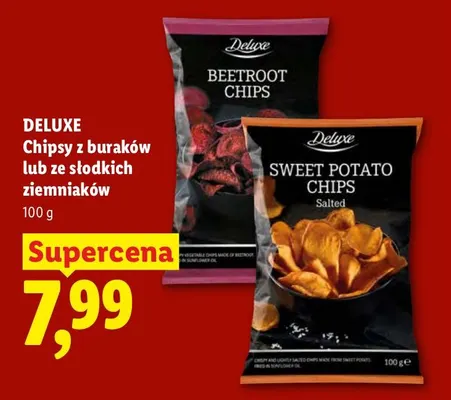 Chipsy ze słodkich ziemniaków Deluxe promocja w Lidl