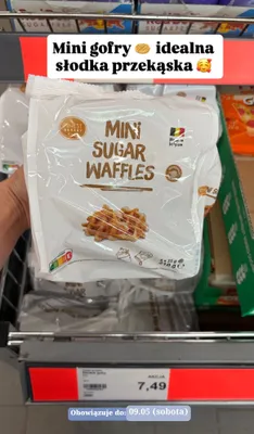 Mini gofry cukrowe Finest Bakery Mini Sugar Waffles promocja w Aldi