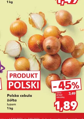 Cebula żółta polska promocja w Kaufland