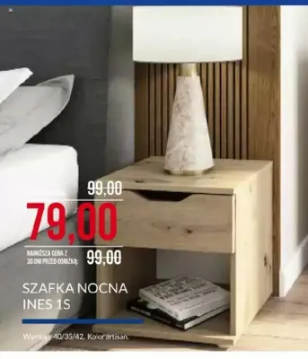 Szafka nocna Ines 1S promocja w Abra Meble