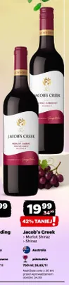 Wino czerwone Jacob's Creek Shiraz Cabernet promocja w Netto