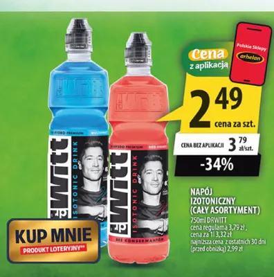 Napój izotoniczny Hydro Premium multifruit DrWitt promocja w Arhelan