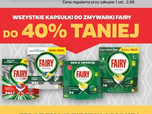 Kapsułki do zmywarki Fairy Original promocja w Netto