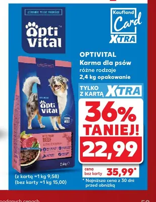 Karma dla psów Optivital promocja w Kaufland