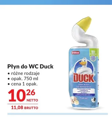 Płyn do WC Duck Marine promocja w Makro