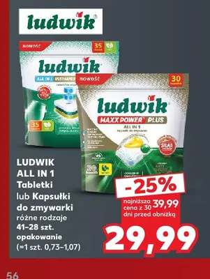 Kapsułki do zmywarki All in 1 Ludwik promocja w Kaufland
