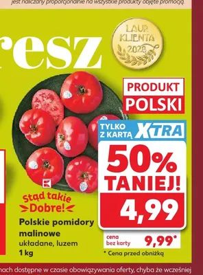 Pomidory malinowe polskie układane promocja w Kaufland