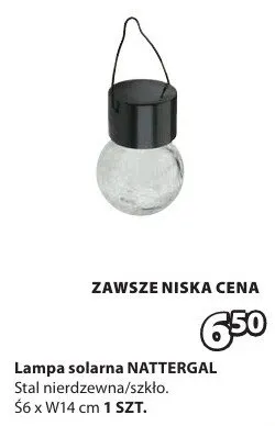 Lampa solarna promocja w Jysk