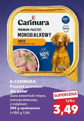 Pasztet premium dla psów duża zawartość mięsa, monoproteinowy, z indykiem 300g opakowanie promocja w Kaufland
