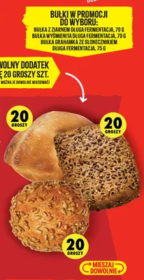 Bułka grahamka ze słonecznikiem długa fermentacja promocja w Biedronka
