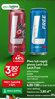 Piwo bezalkoholowe Lech promocja w Żabka